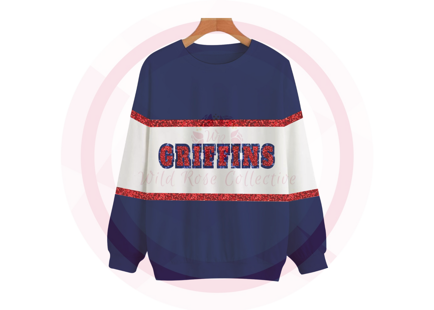 *PREORDER* Griffins Color Block Sequin Sweatshirt