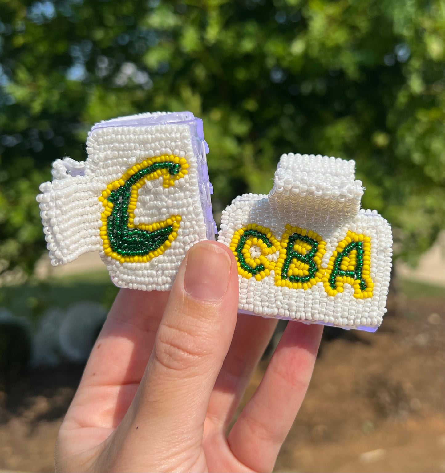 Calvary Beaded Claw Clip