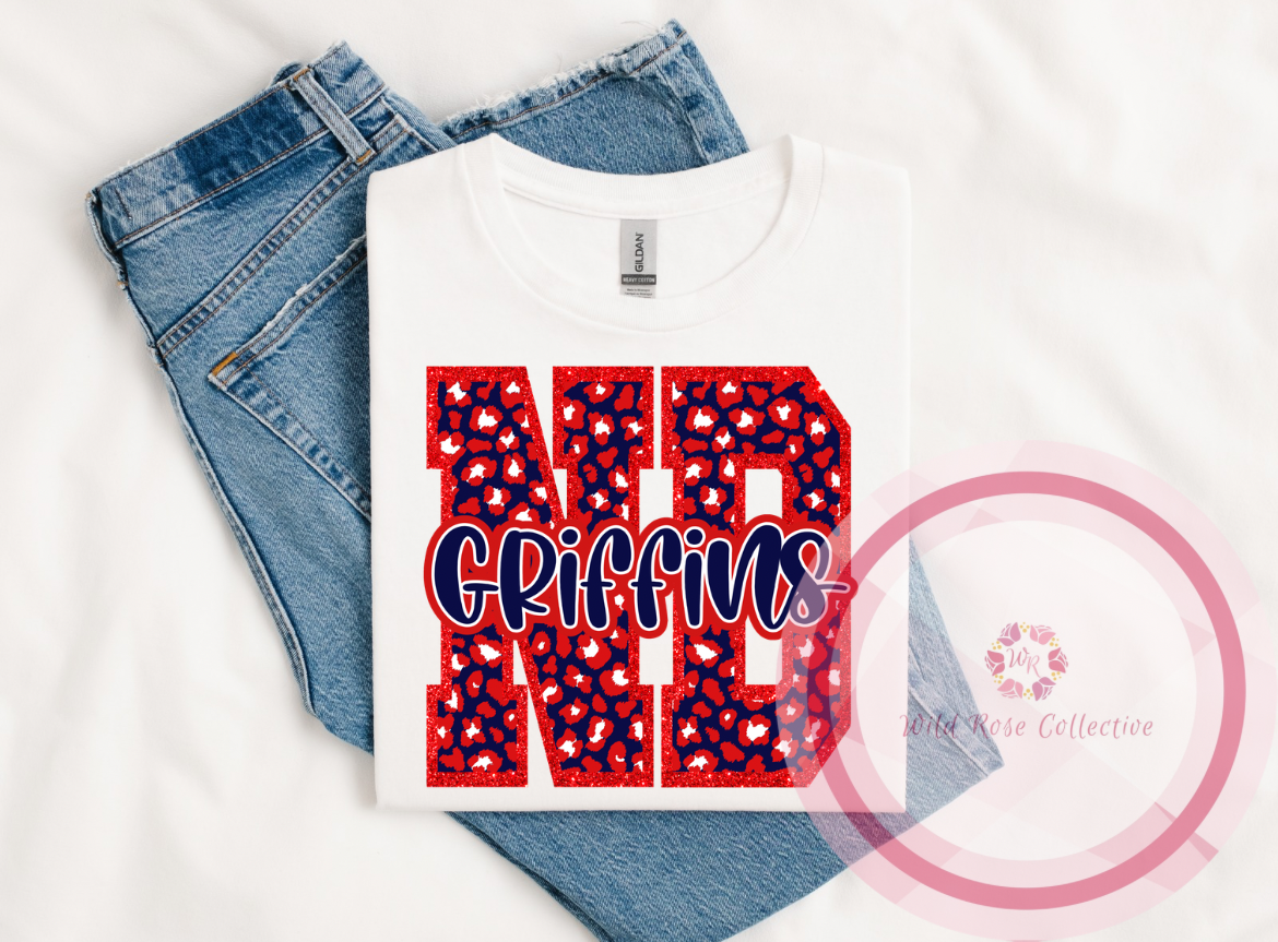 ND Griffins Animal Print Tshirt