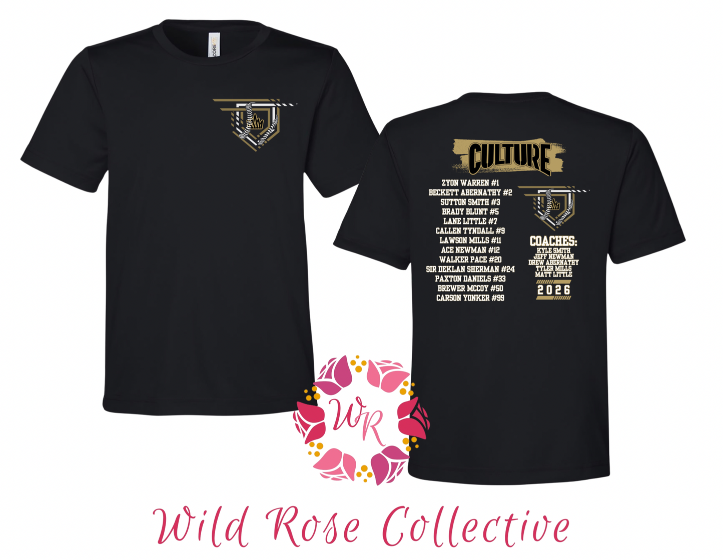 Gold Culture 7U roster Tshirt