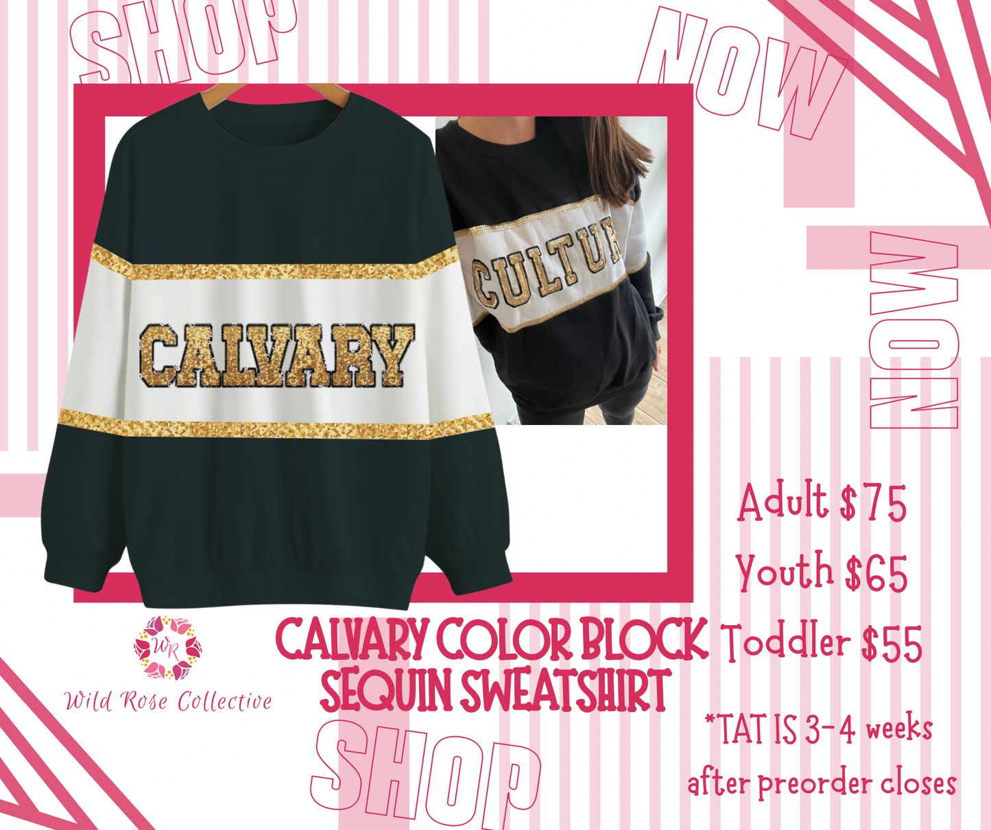 *PREORDER* Calvary Color Block Sequin Sweatshirt
