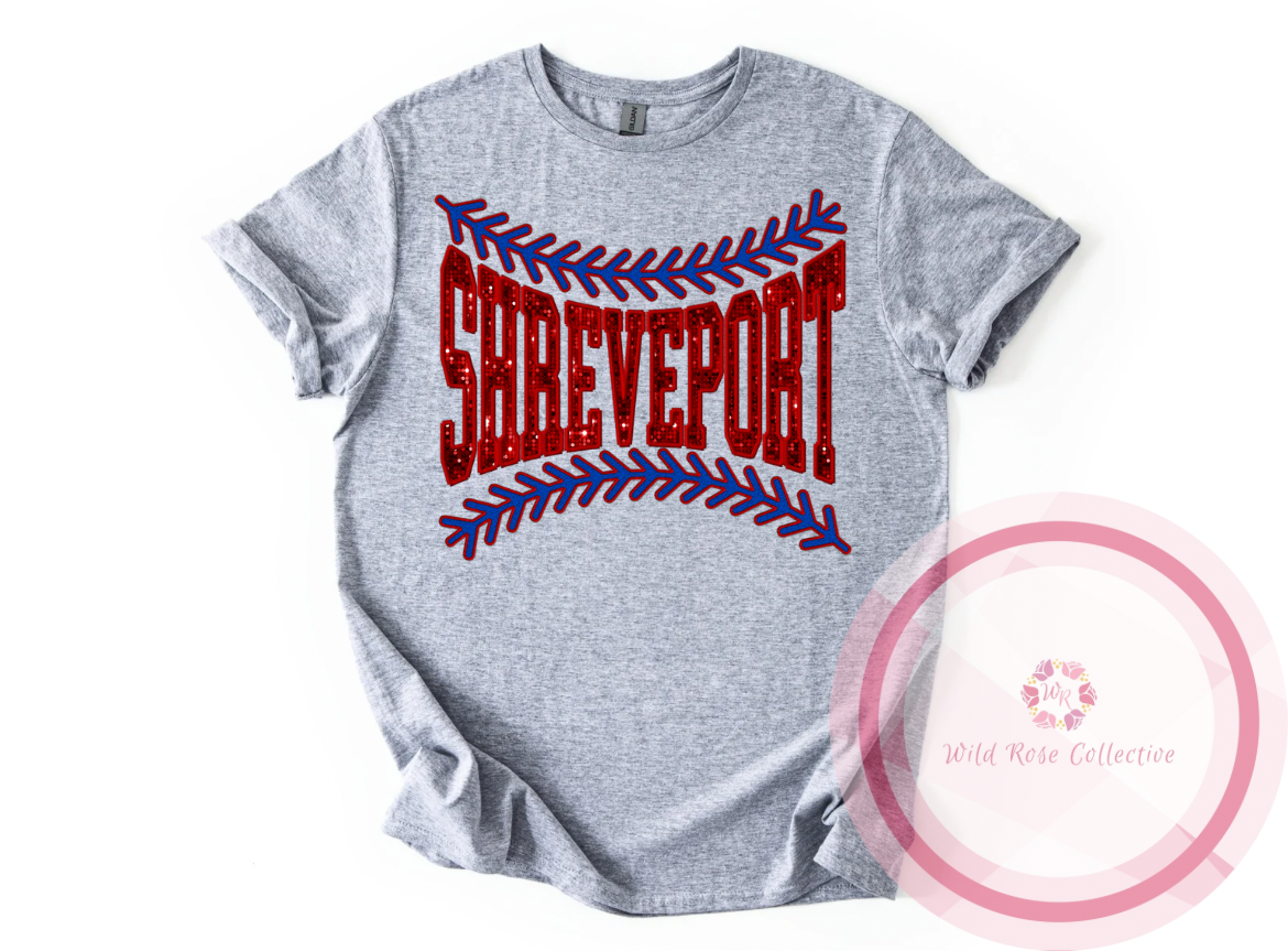Shreveport Allstars baseball lace tshirt