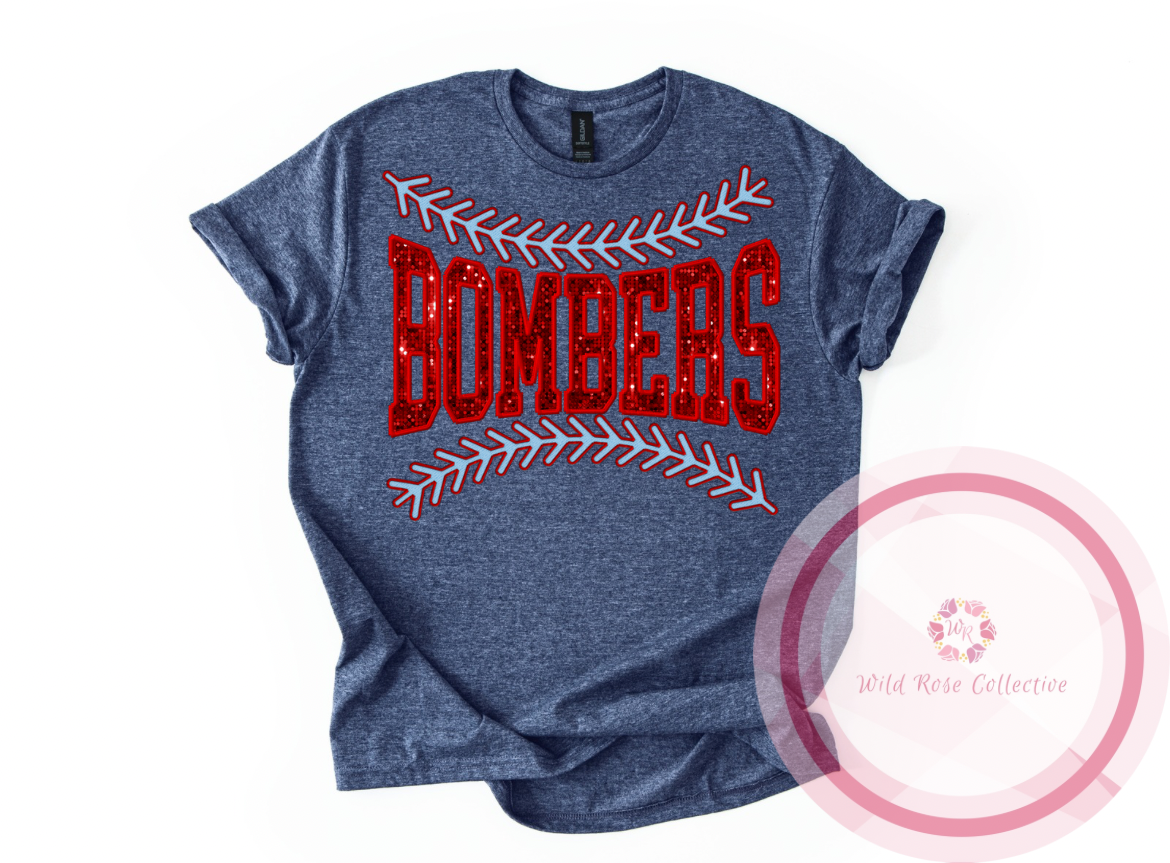 Bombers baseball lace tshirt