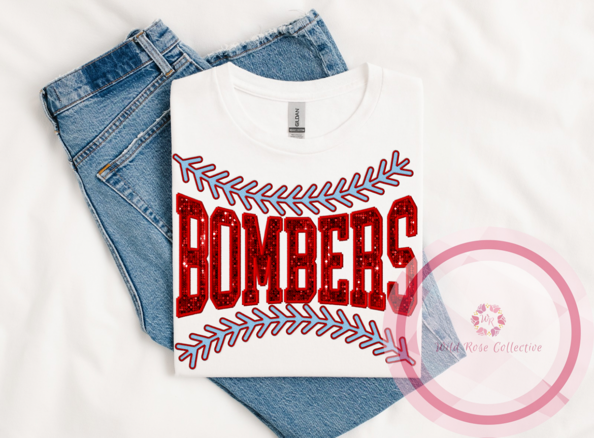 Bombers baseball lace tshirt