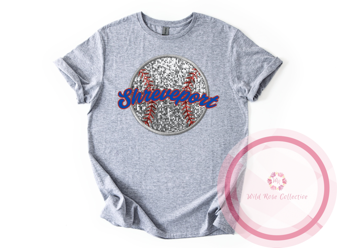 Shreveport Allstars Faux Stitch Baseball