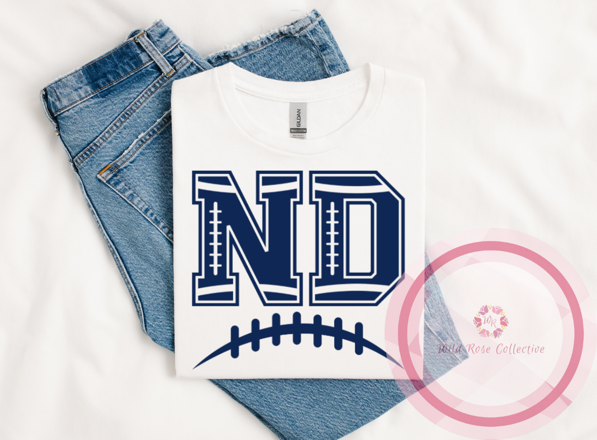 ND Football Laces Tshirt