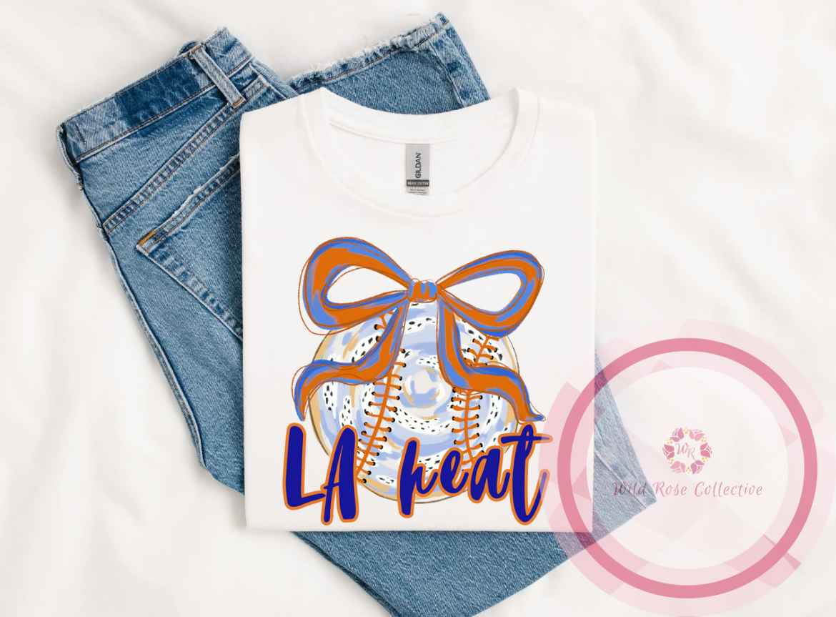 LA Heat Paint Stroke Baseball Tshirt