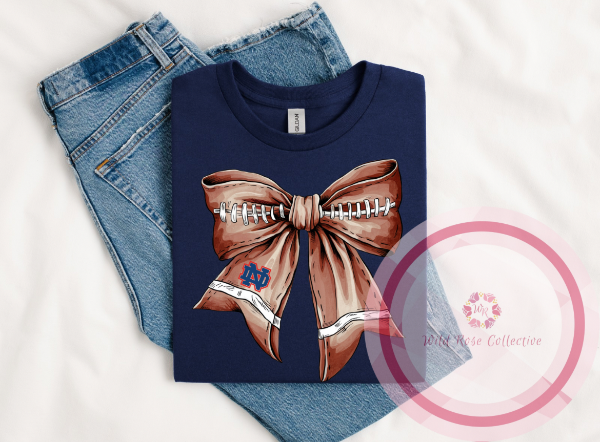 Football Bow Tshirt