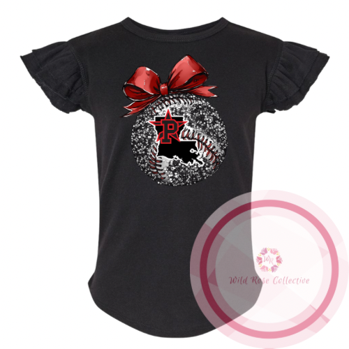 LA Prospects Vintage Glitter Baseball Flutter Sleeve