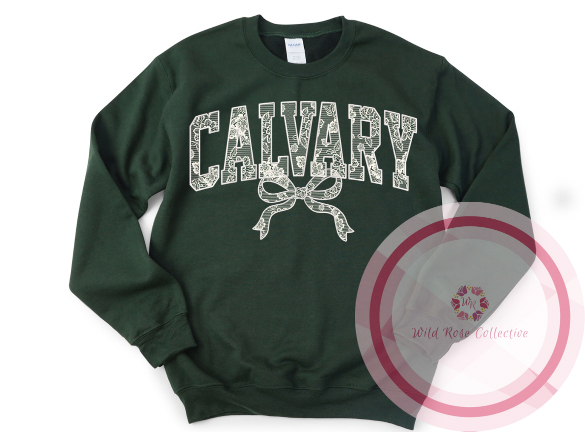Calvary Lace Bow Sweatshirt