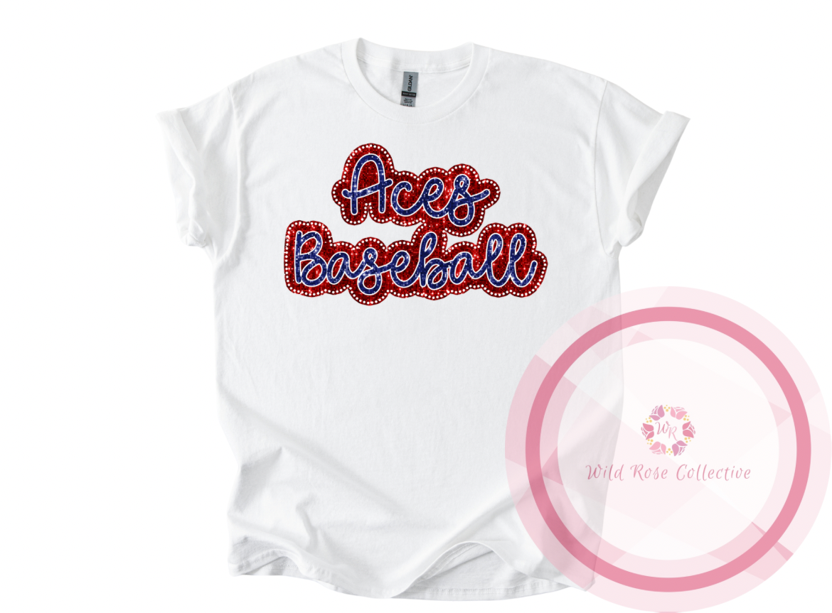 Aces Dotted Glitter Tshirt