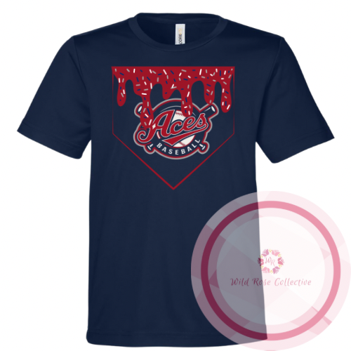 Aces Logo Drip Performance Tshirt