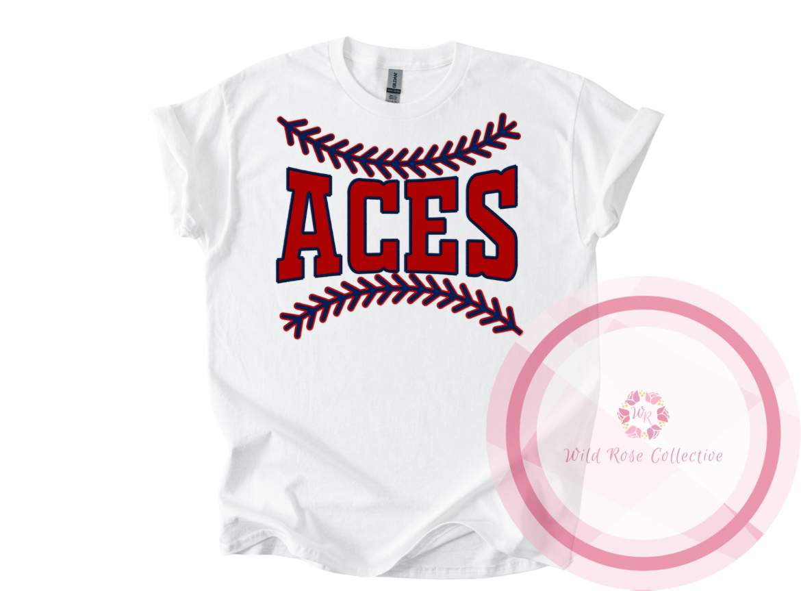 Aces Baseball Laces Tshirt
