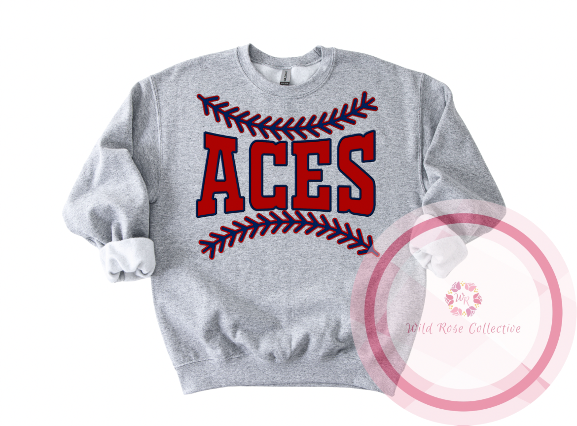 Aces Baseball Laces Sweatshirt