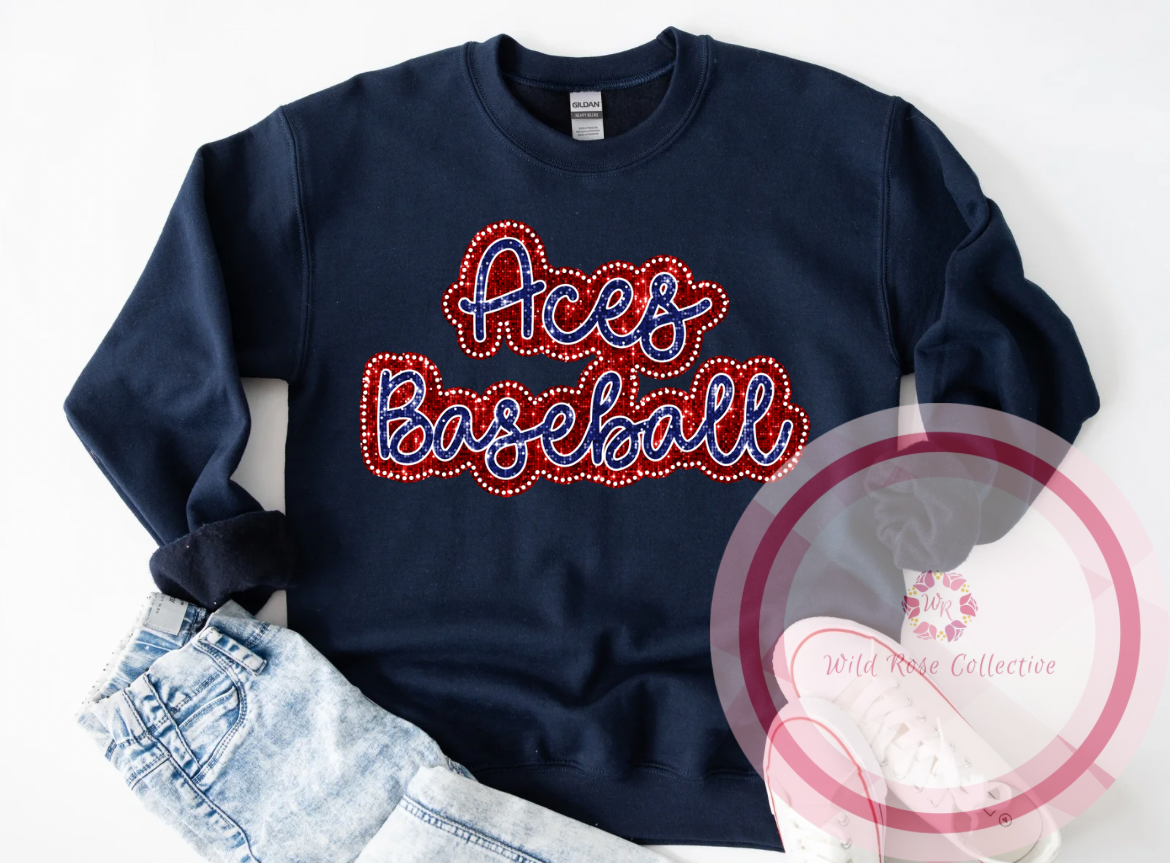 Aces Dotted Glitter Sweatshirt