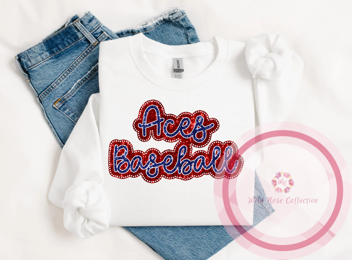 Aces Dotted Glitter Sweatshirt