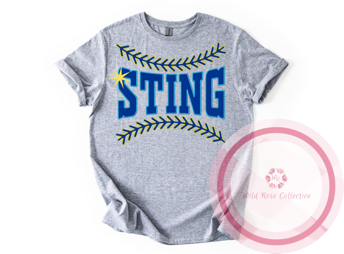 Sting Baseball Laces Tshirt