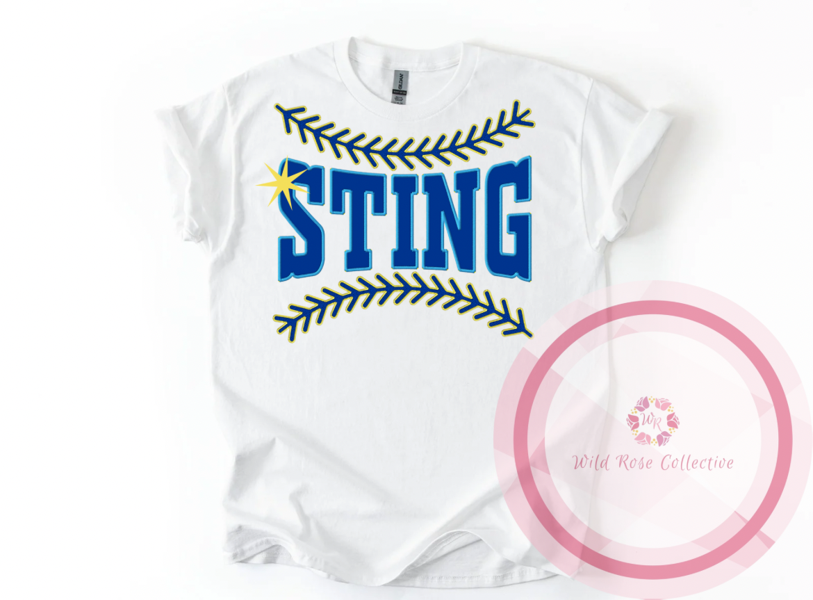 Sting Baseball Laces Tshirt