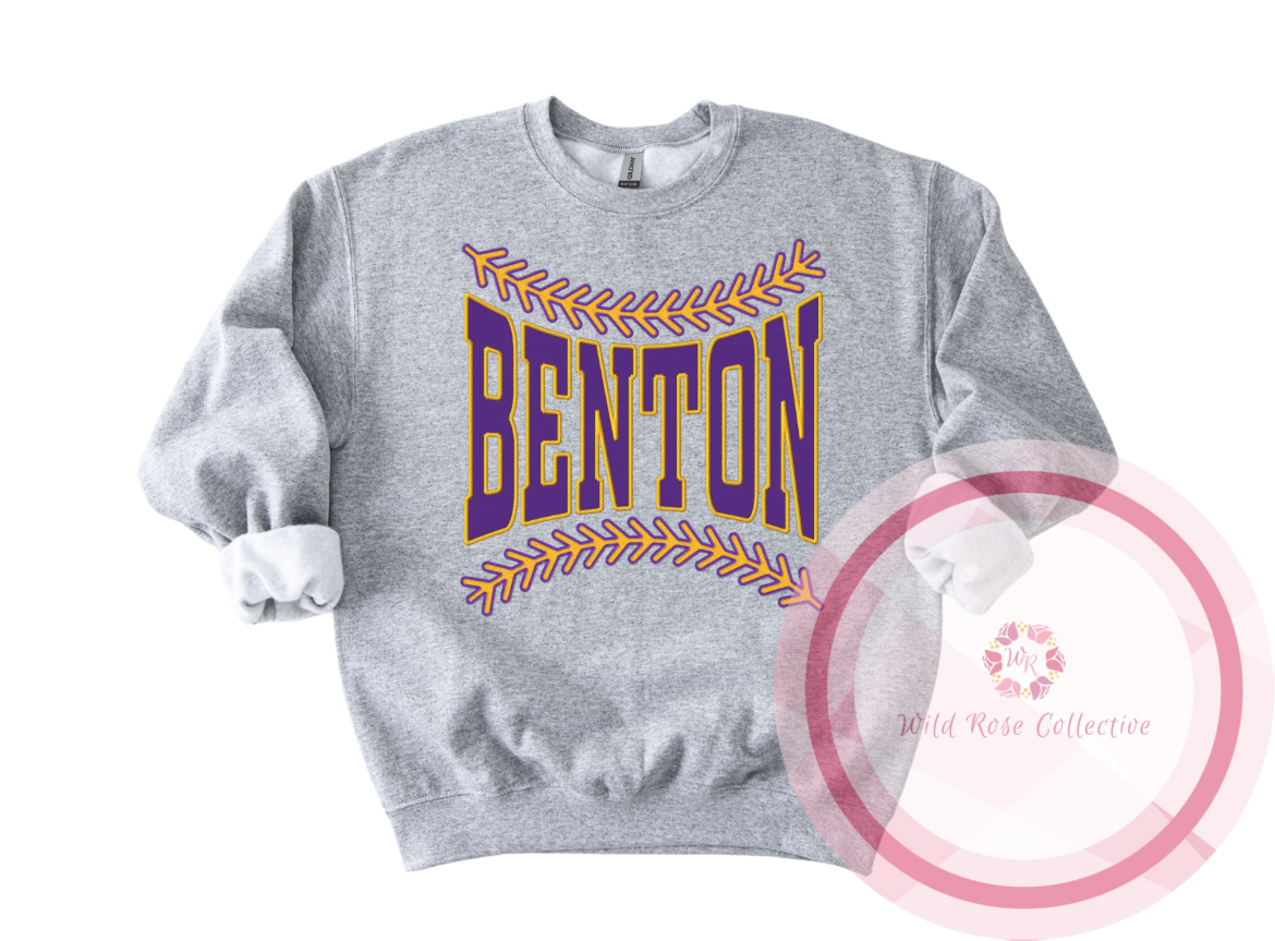 Benton Baseball Laces Sweatshirt