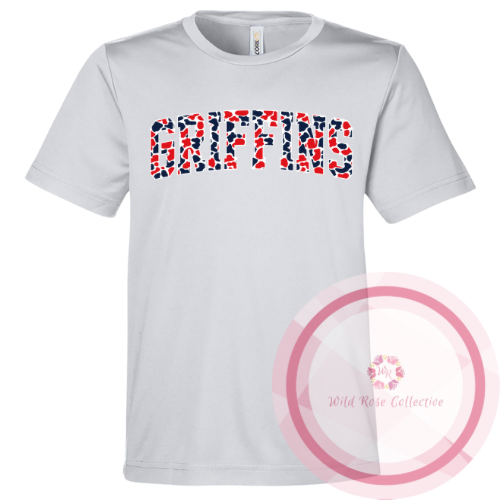 Griffins Varsity Red & Navy Camo Performance Tshirt