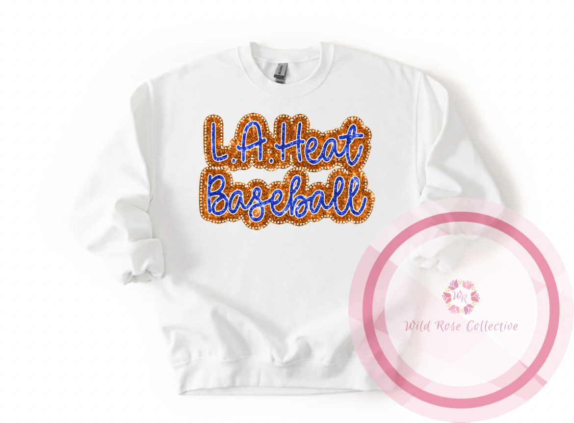 LA Heat Dotted Glitter Sweatshirt