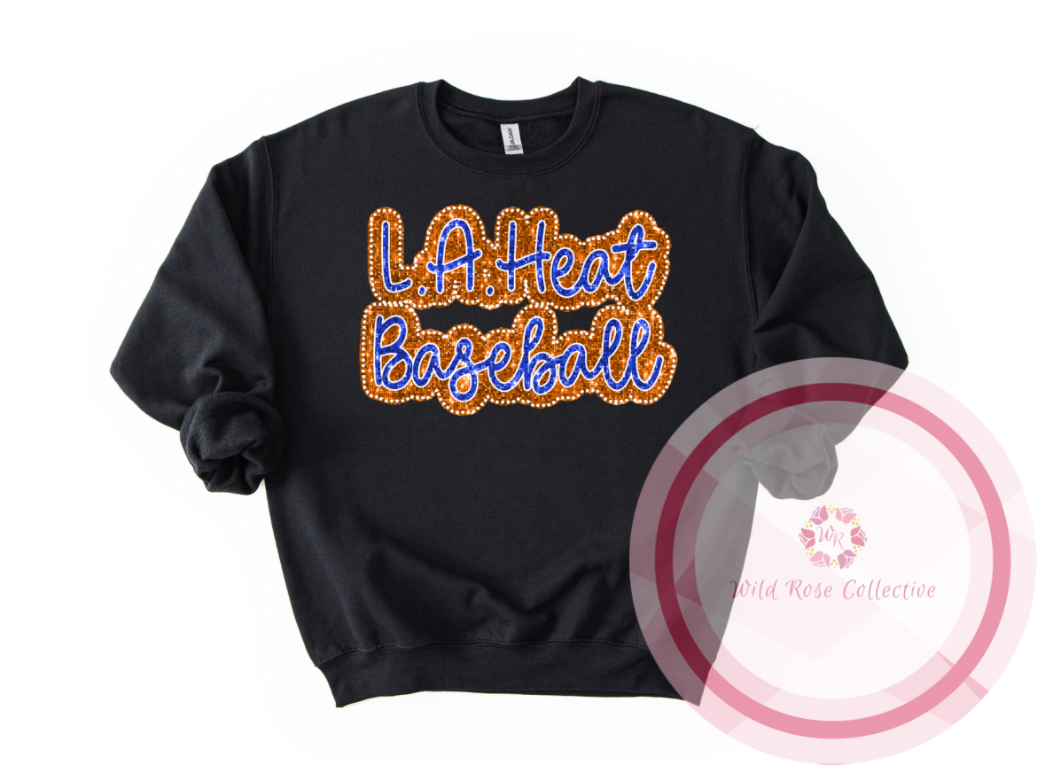 LA Heat Dotted Glitter Sweatshirt