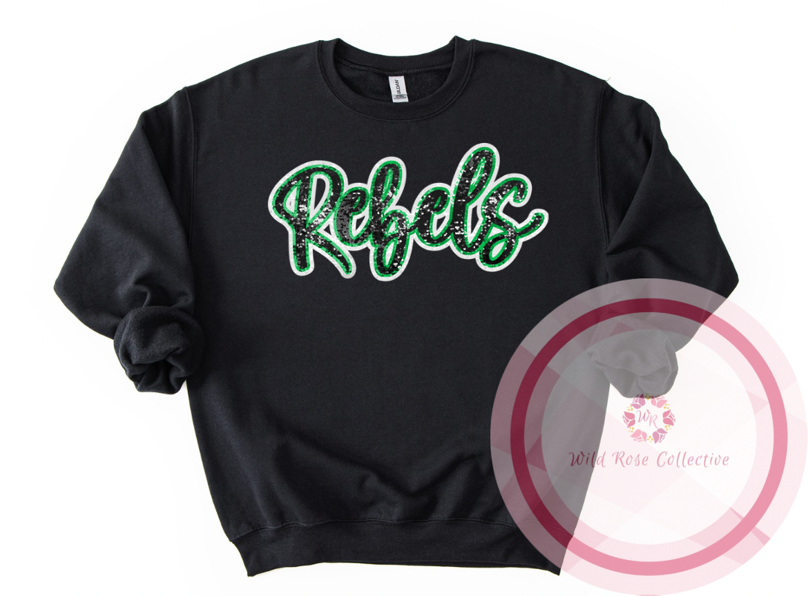 Rebels Faux Sequins Sweatshirt