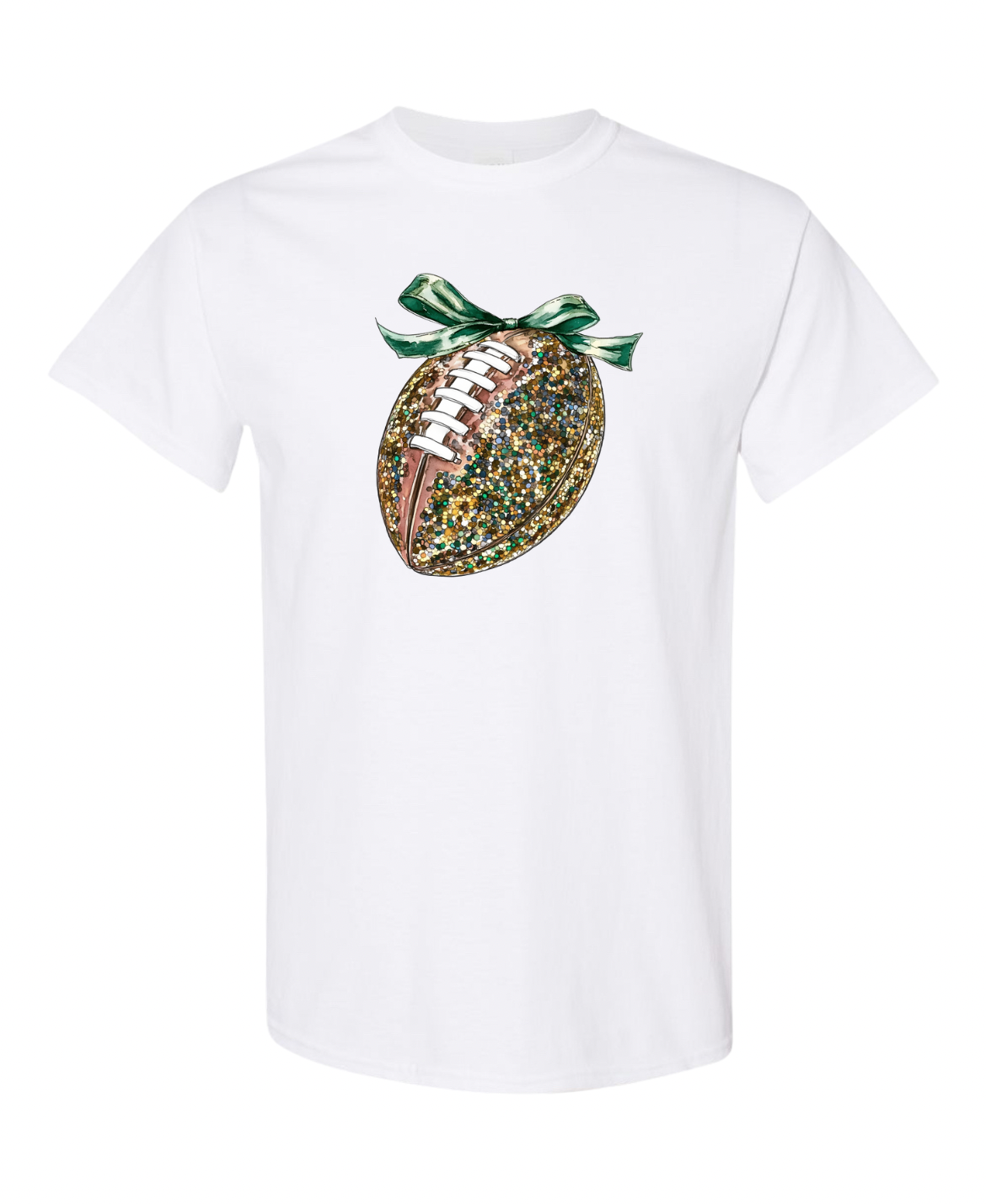 Green & Gold Glitter Football