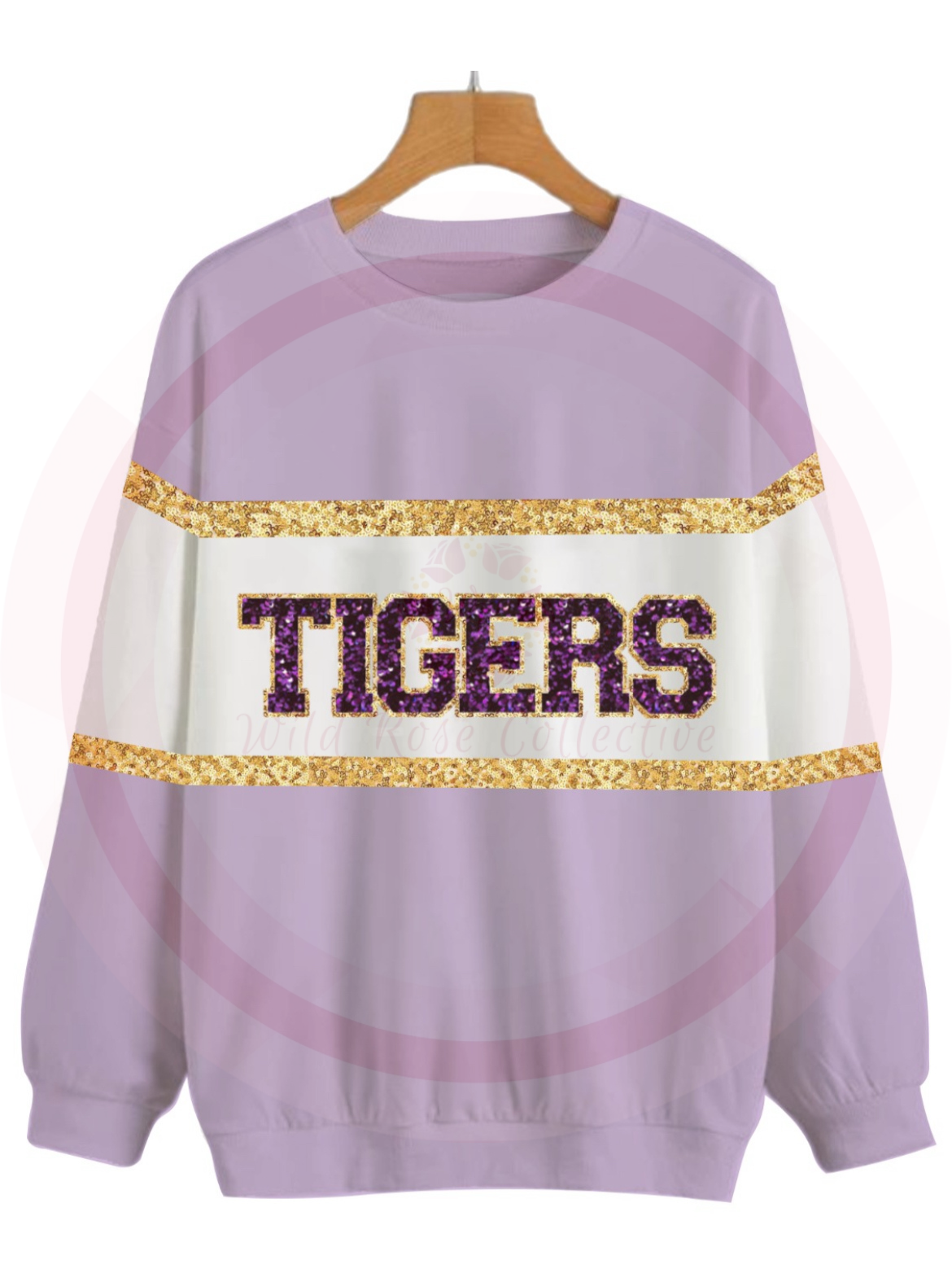 *PREORDER* Tigers Color Block Sequin Sweatshirt