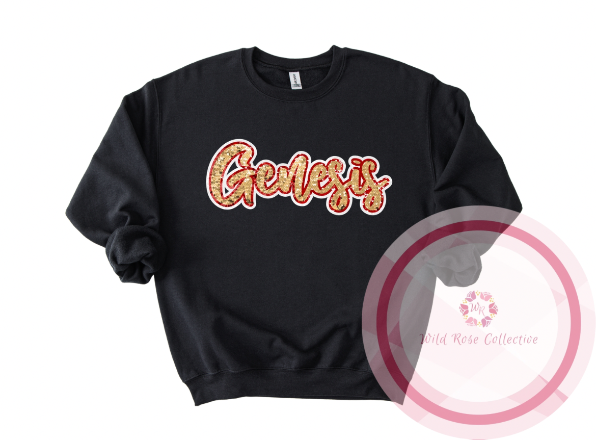 Genesis Faux Sequins Sweatshirt