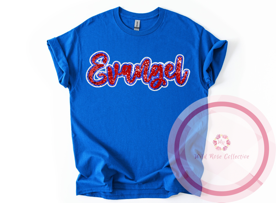 Evangel Faux Sequins Tshirt