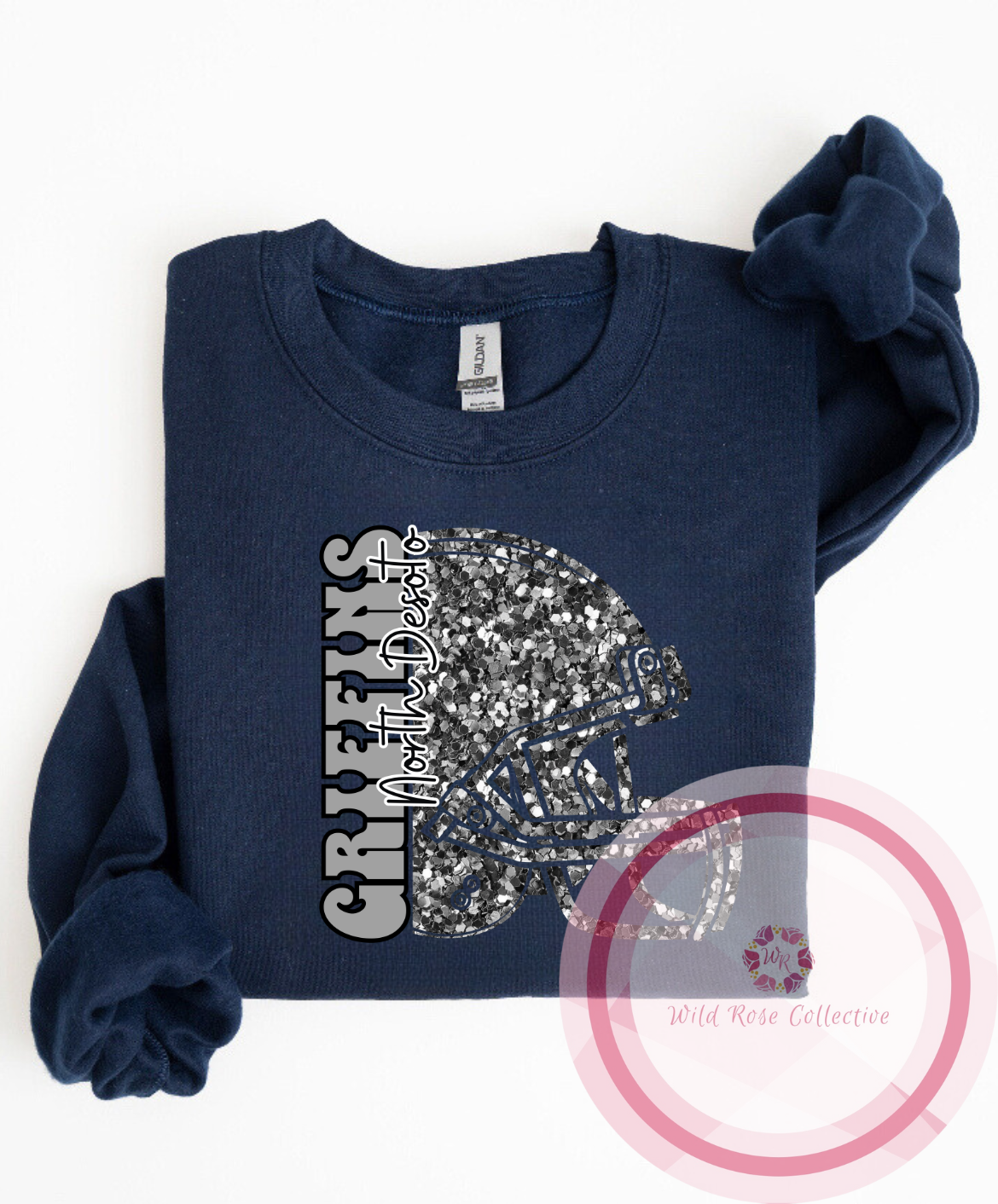 Griffins faux sequins helmet sweatshirt