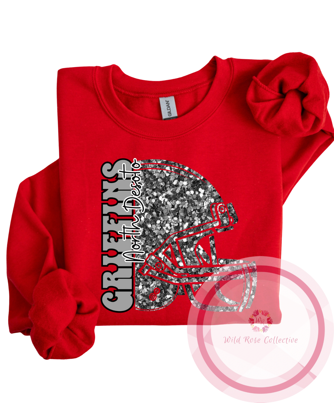 Griffins faux sequins helmet sweatshirt