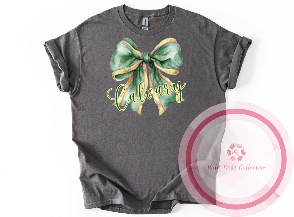 Calvary Watercolor Bow Tshirt