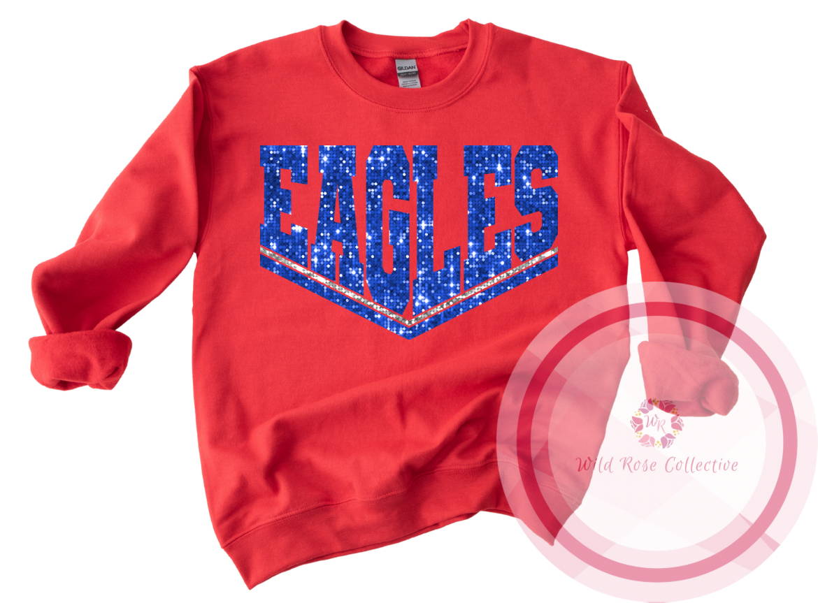 Eagles Dual Line Faux Sequins Sweatshirt