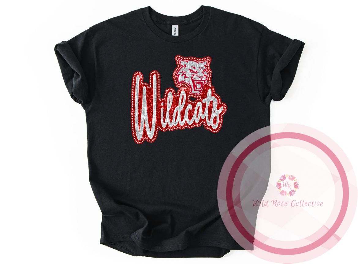 Wildcats Dotted Glitter Tshirt