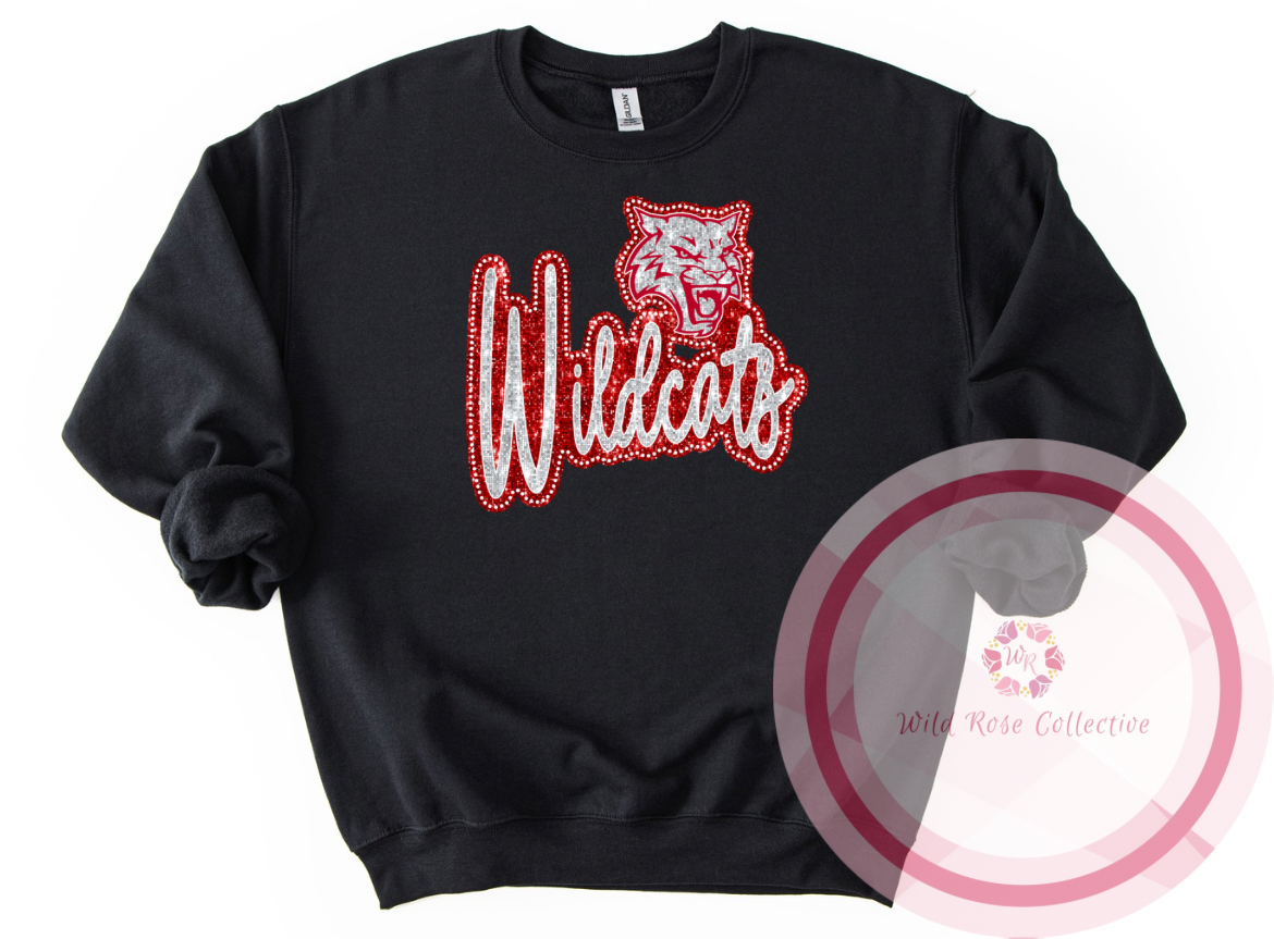 Wildcats Dotted Glitter Sweatshirt