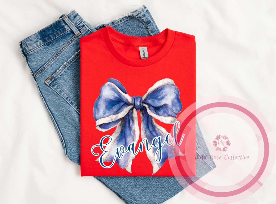Evangel Watercolor Bow Tshirt