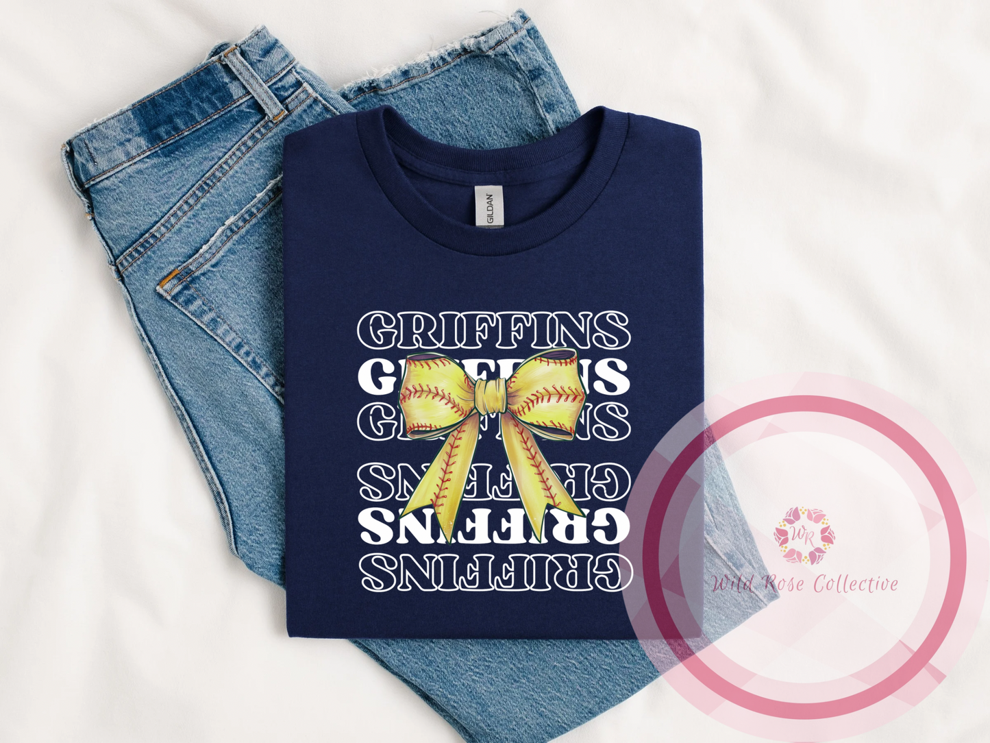 ND Griffins softball bow