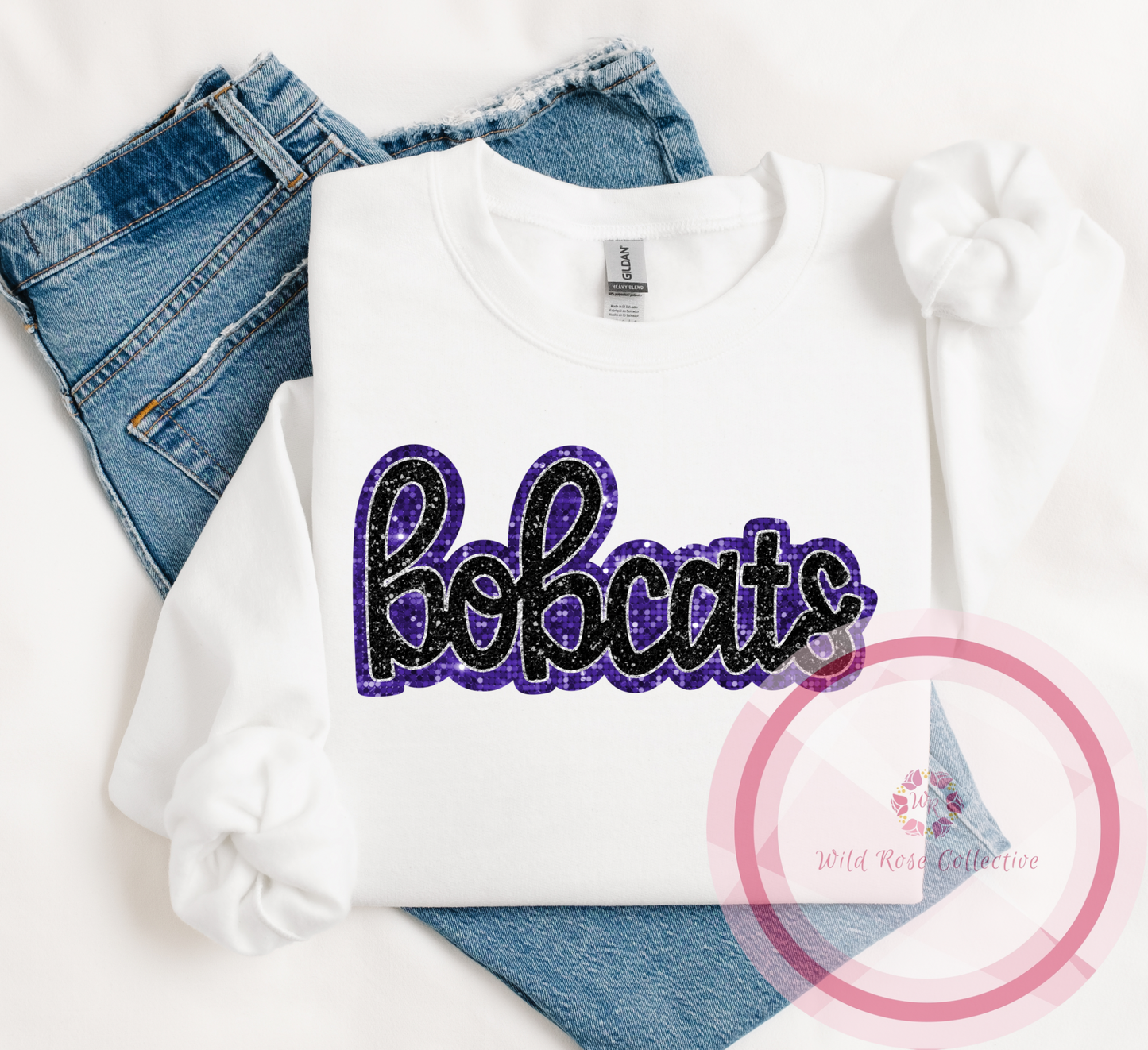 Bobcats faux sequins sweatshirt
