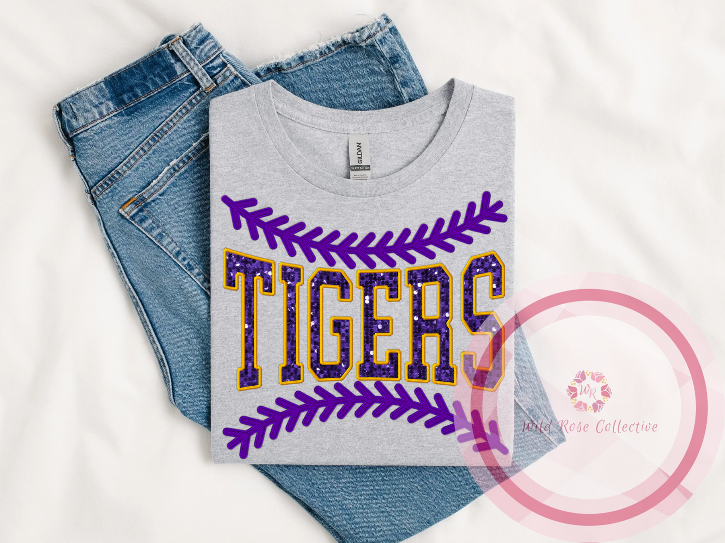 Tigers baseball lace tshirt