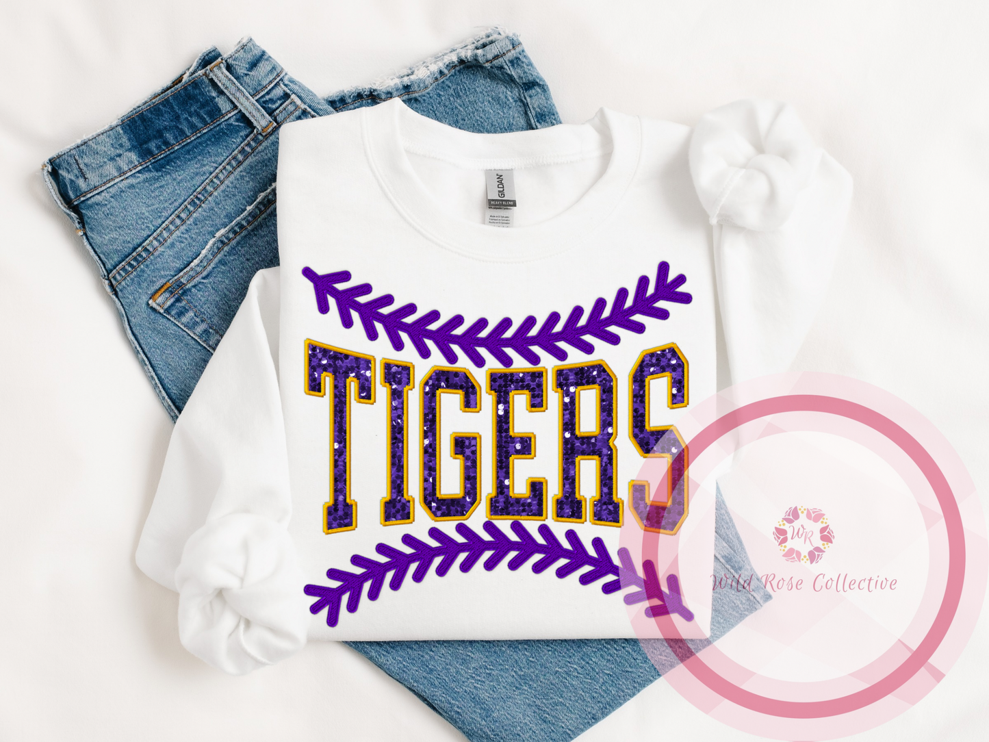 Tigers baseball lace sweatshirt