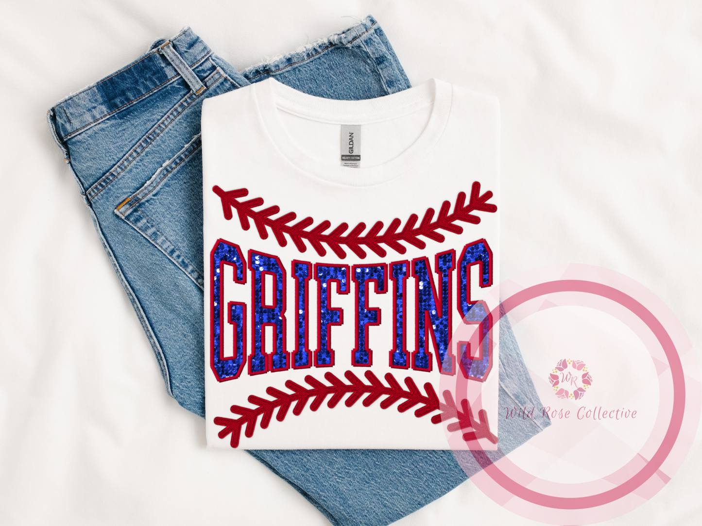 Griffins baseball lace tshirt