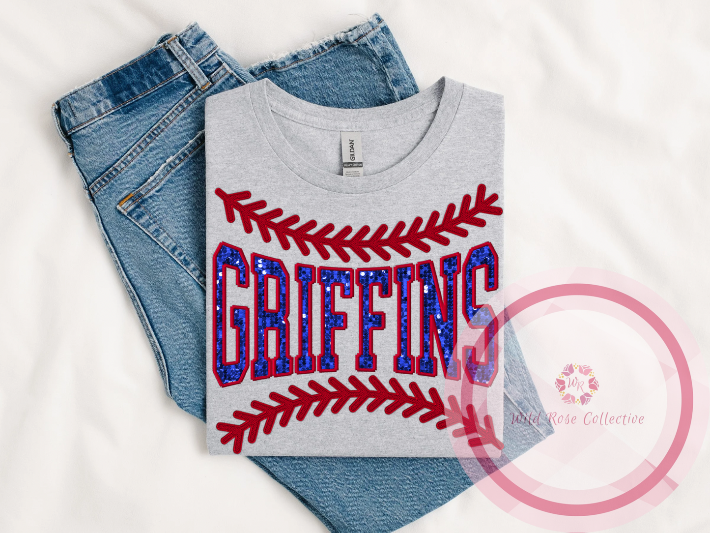 Griffins baseball lace tshirt