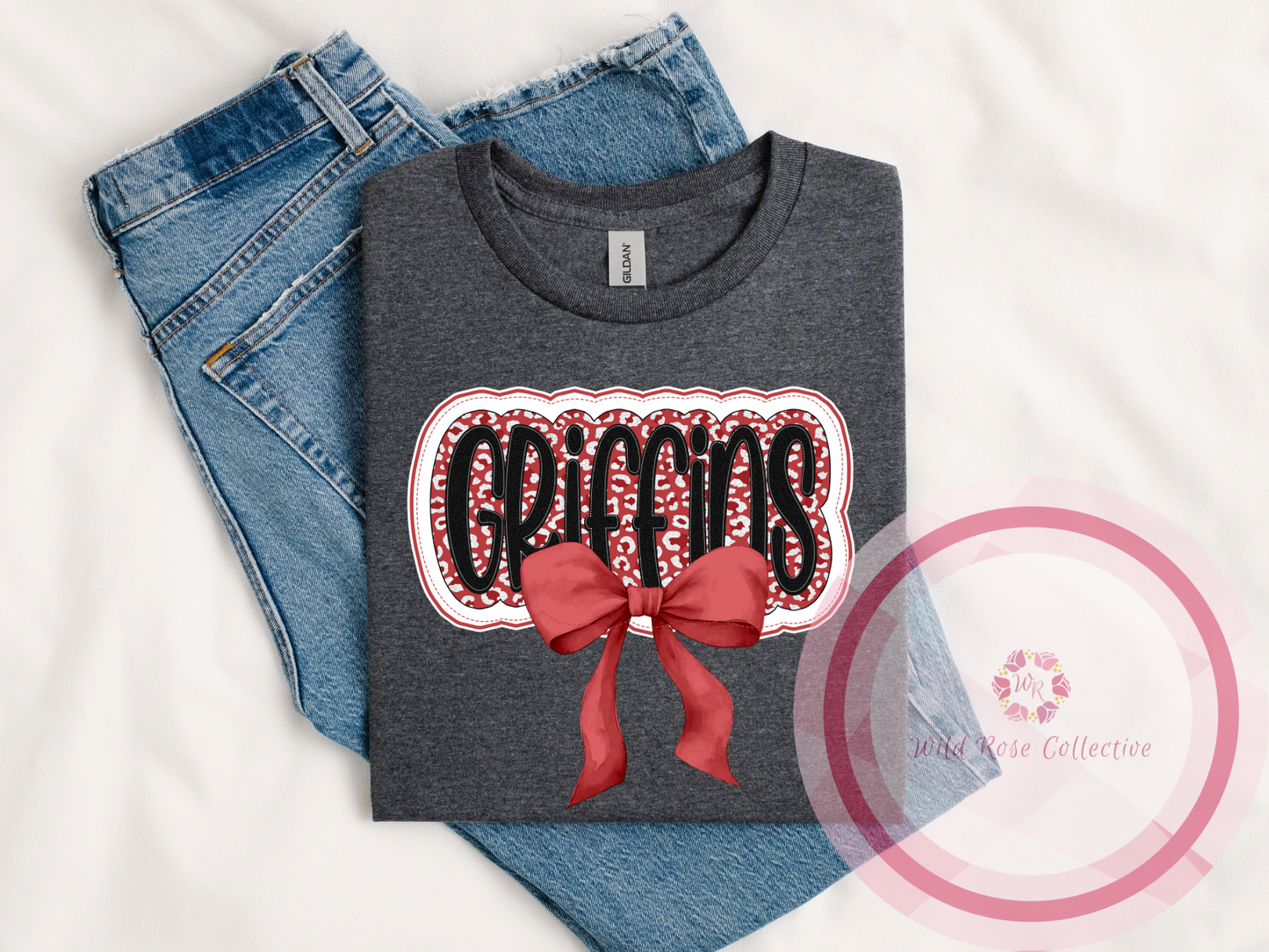 Leopard Griffins Bow Tshirt