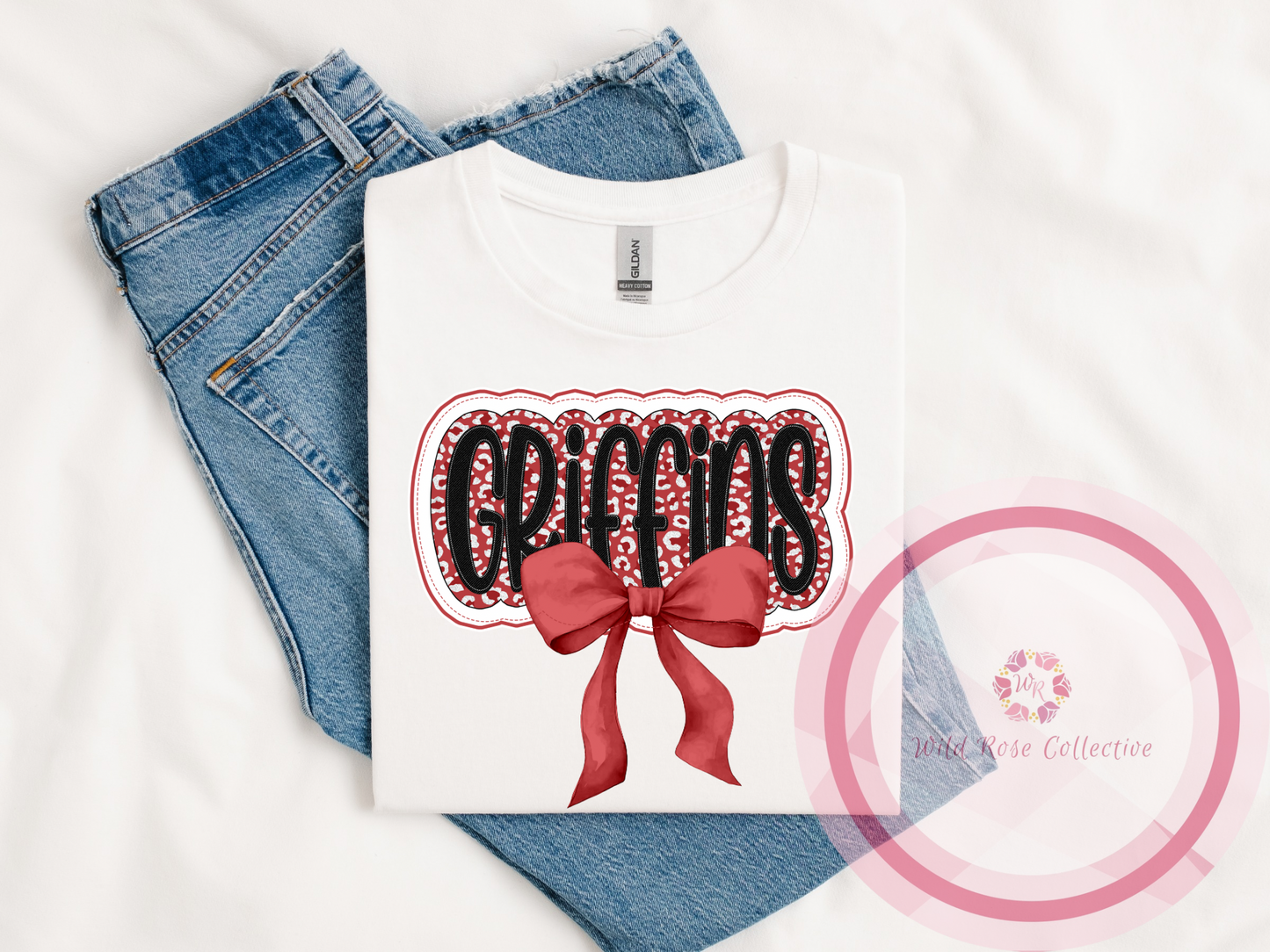 Leopard Griffins Bow Tshirt