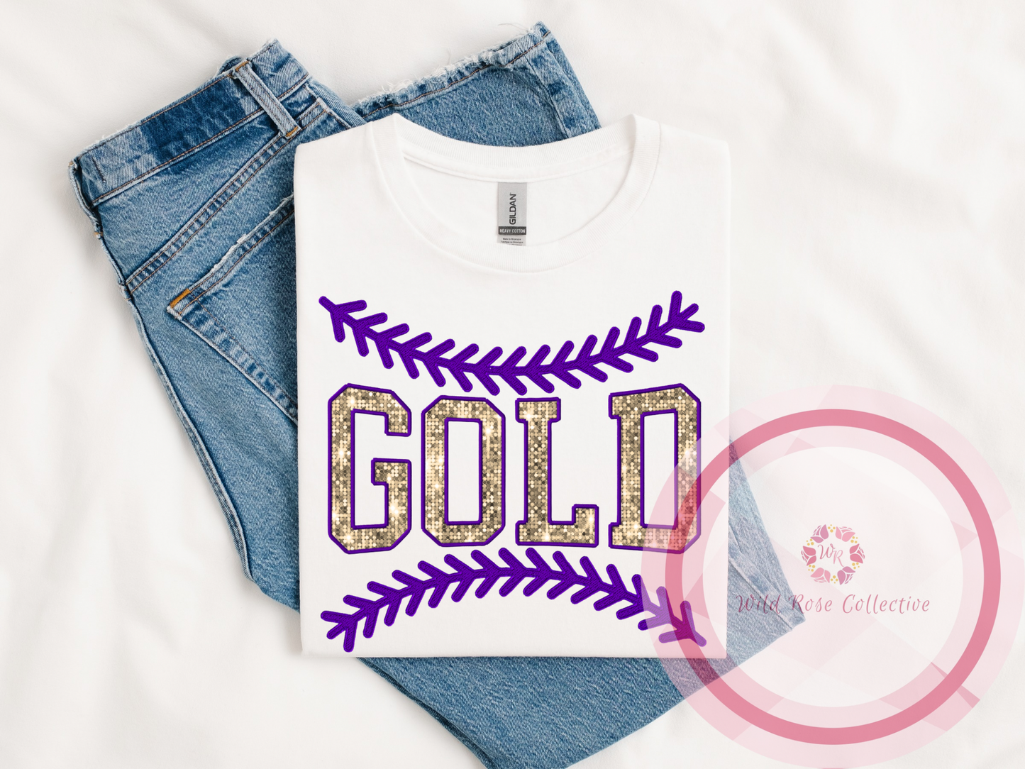 LA Gold softball lace tshirt