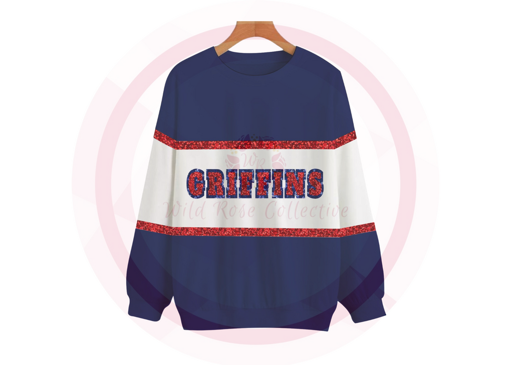 Griffins Color Block Sequin Sweatshirt