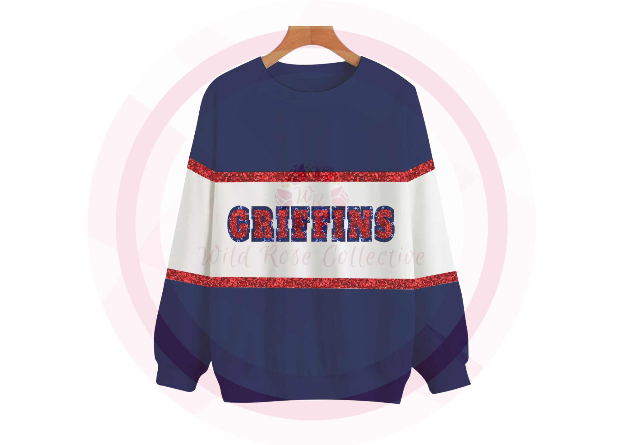 Griffins Color Block Sequin Sweatshirt