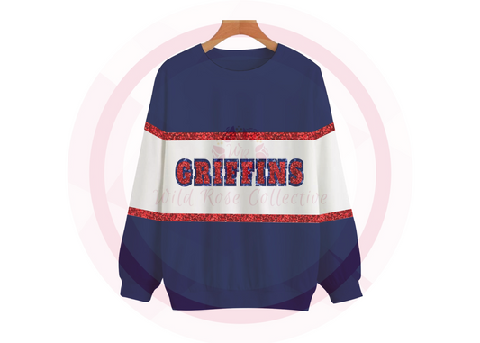 Griffins Color Block Sequin Sweatshirt